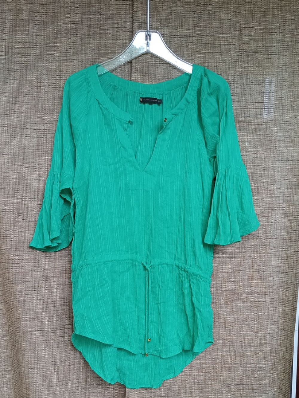 Vix Paula Hermanny Lightweight Green Cotton   Top